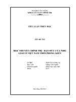 Học thuyết chính trị  đạo đức của nho giáo