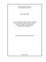 Quản lý hoạt động bồi dưỡng học sinh giỏi tại trường THCS giao thủy, huyện giao thủy, tỉnh nam định trong bối cảnh hiện nay 