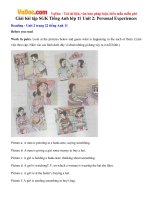 Giải bài tập SGK Tiếng Anh lớp 11 Unit 2: Personal Experiences