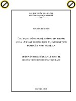 Ứng dụng công nghệ thông tin trong quản lý chất lượng dịch vụ internet cố định của VNPT nghệ an 