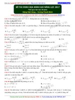 đề thi minh họa đánh giá năng lực môn toán năm 2017