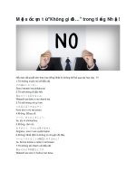 Một số cụm từ mang nghĩa không...được trong tiếng nhật