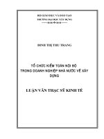 Tổ Chức Kiểm Toán Nội Bộ Trong Doanh Nghiệp Nhà Nước Về Xây Dựng