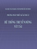 THIẾT KẾ HỆ THỐNG TRUYỀN ĐỘNG VÍT TẢI