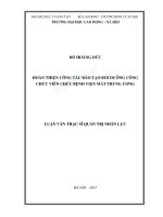 Hoàn thiện công tác đào tạo bồi dưỡng công chức viên chức bệnh viện mắt trung ương 