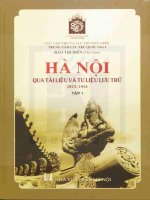 Hà nội qua tài liệu và tư liệu lưu trữ 1873   1954 (tập 1) phần 1   đào thị diến (chủ biên) 