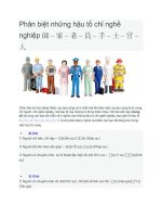 Phân biệt những hậu tố chỉ nghề nghiệp trong tiếng Nhật