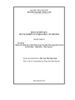 Phân tích thuận lợi và khó khăn trong việc phát triển nông thôn mới tại xã phú đình – định hóa – thái nguyên 