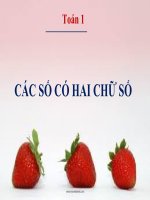 Bài giảng Toán 1 chương 3 bài 20: Các số có hai chữ số