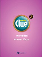 Reading clue 3 WB key 