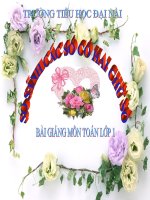 Bài giảng Toán 1 chương 3 bài 21: So sánh các số có hai chữ số