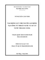 Tạo động lực cho người lao động tại công ty thoát nước và xử lý nước thải đà nẵng 