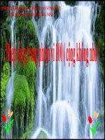 Bài giảng Toán 1 chương 4 bài 1: Phép cộng trong phạm vi 100 (cộng không nhớ)