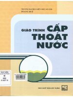 Cấp thoát nước  giáo trình dùng cho sinh viên đại học chuyên ngành kiến trúc và xây dựng  hoàng huệ  