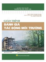 GIÁO TRÌNH TÁC ĐỘNG ĐÁNH GIÁ MÔI TRƯỜNG  PGS.TS ĐẶNG VĂN MINH