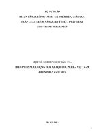 Một số nội dung cơ bản của Hiến Pháp nước CHXHCN Việt Nam