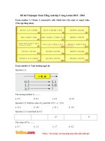 Đề thi Violympic Toán Tiếng Anh lớp 5 vòng 6 năm 2015 - 2016