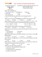 Đề thi khảo sát chất lượng đầu năm môn Sinh học lớp 12 trường THPT Phan Văn Trị, Cần Thơ năm học 2016 - 2017