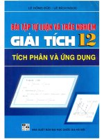 14 bai tap tu luan va trac nghiem giai tich 12 tich phan va ung dung (NXB dai hoc quoc gia 2008)   le hong duc, 208 trang