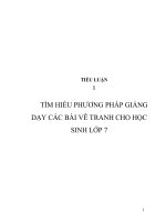 tiểu luận cao học Tìm hiểu nhừng phương pháp giảng dạy các bài vè tranh ở học sinh lớp 7