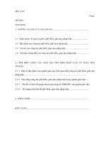 tiểu luận cao học Tìm hiểu vấn đề phổ biến, giáo dục pháp luật trong nhà trường