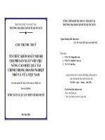 Tổ chức kiểm soát nội bộ chi phí sản xuất với việc nâng cao hiệu quả tài chính trong các doanh nghiệp nhỏ và vừa việt nam (TT)