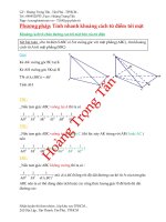 Phương pháp tính nhanh khoảng cách từ điểm tới mặt 