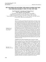 KẾT QUẢ ĐÁNH GIÁ KHẢ NĂNG THÍCH NGHI VÀ NĂNG SUẤT QUẢ CÁC DÒNG MACADAMIA Ở VÙNG TÂY BẮC VIỆT NAM