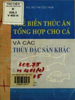 Chế biến thức ăn tổng hợp cho cá và các thủy đặc sản khác  võ thị cúc hoa 