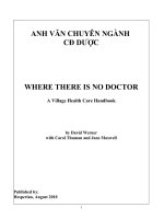 ANH VĂN CHUYÊN NGÀNH DƯỢC