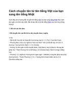 Cách chuyển tên từ tên tiếng việt của bạn sang tên tiếng nhật 