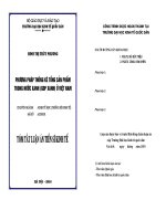 Phương pháp thống kê tổng sản phẩm trong nước (GDP xanh) ở việt nam (TT)