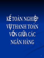 Bài giảng điện tử kế toán nghiệp vụ thanh toán vốn giữa các ngân hàng 