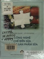 Công nghệ chế biến sữa và các sản phẩm sữa  lê thị liên thanh 