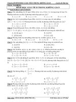 Chuyên đề HÌNH HỌC GIẢI TÍCH TRONG KHÔNG GIAN-Luyện thi Đại học