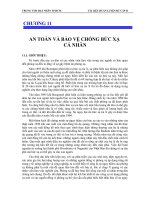 CHƯƠNG 11 AN TOÀN VÀ BẢO VỆ CHỐNG BỨC XẠ