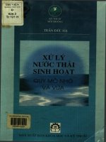 Xử lý nước thải sinh hoạt quy mô nhỏ và vừa  giáo trình dùng cho sinh viên đại học các ngành xây dựng cơ bản  trần đức hạ  