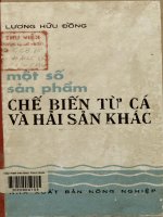 Một số sản phẩm chế biến từ cá và hải sản khác  lương hữu đồng  