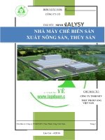 Lập dự án nhà máy chế biến nông sản thủy sản 