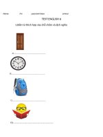 Tổng hợp đề kiểm tra và đáp án tiếng anh 6