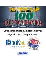 Tuyển tập 100 câu vô cơ phân hóa ôn thi đại học (có đáp án giải chi tiết cuối tài liệu)