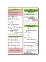 CÔNG THỨC TOÁN HỌC TỔNG HỢP