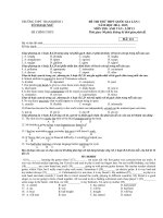 ĐỀ THI AV lần 1   THPT THANH BÌNH 1