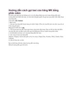 Hướng dẫn cách gọi taxi của hãng MK bằng phần mềm 