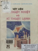 Vật liệu kỹ thuật nhiệt và kỹ thuật lạnh  nguyễn đức lợi