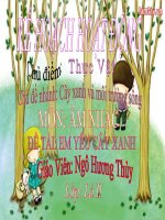 GIÁO án mầm NON THI GIÁO VIÊN GIỎI cấp TỈNH THEO CHỦ đề EM yêu cây XANH 