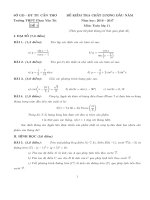 Đề thi khảo sát chất lượng đầu năm môn Toán lớp 11 trường THPT Phan Văn Trị, Cần Thơ năm học 2016 - 2017