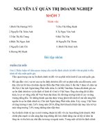 NGUYÊN LÝ QUẢN TRỊ  KINH DOANH  NHÓM 7