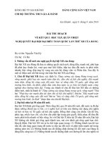 BÀI THU HOẠCH NQDH 12