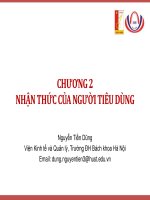 NHẬN THỨC CỦA NGƯỜI TIÊU DÙNG